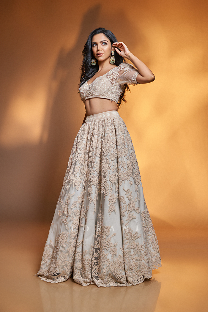 Shriya Pilgaonkar In Our Swetah Hansini Lehenga Set