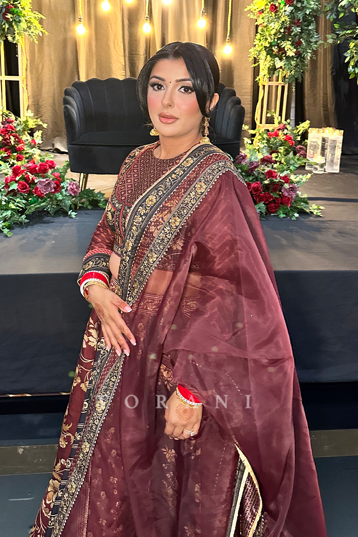 Sarbie Gill In Our Gulnar Khurshid Lehenga Set