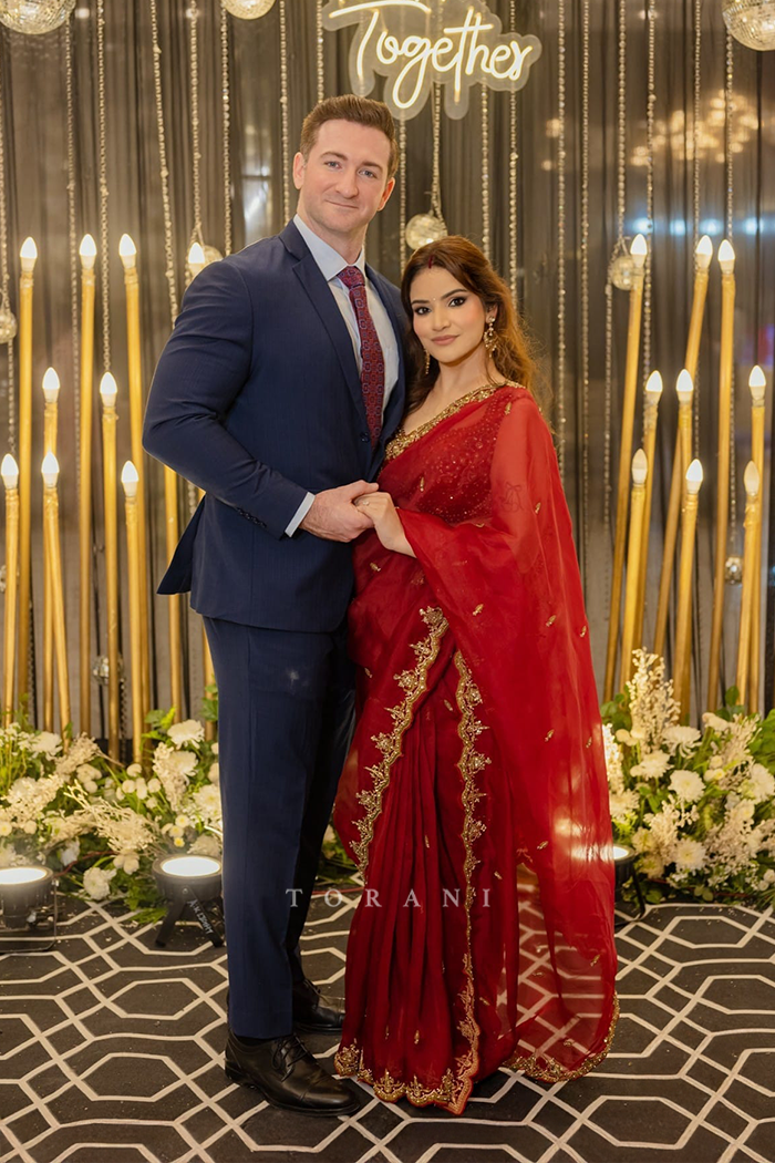 Parul Lance in our Sindoori Nayantara Lasika Saree Set