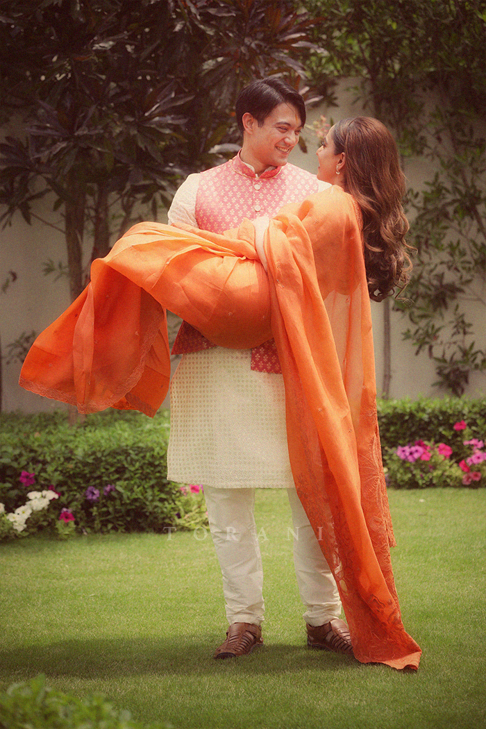 Harnoor Dhillon in our Kesari Damini Saree Set
