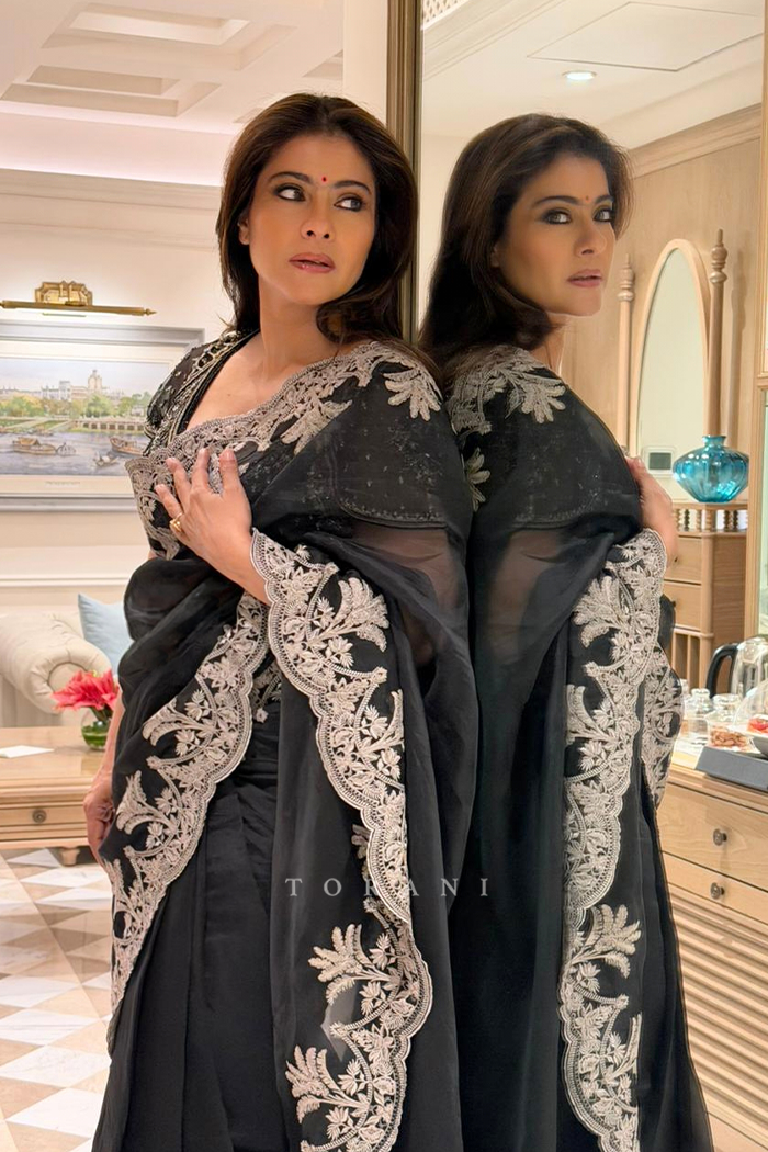 Kajol Devgan in our Raat Rani Afrah Aavya Saree Set