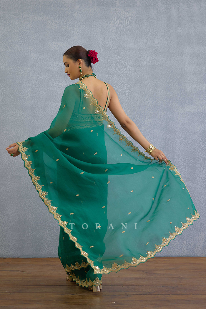 Akhzari Nayantara Saree