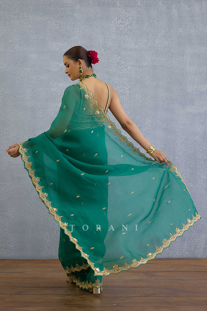 Akhzari Nayantara Saree