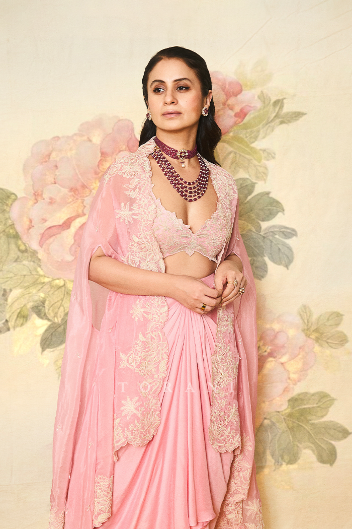 Rasika Dugal in our Gulaban Zuri Cape Set