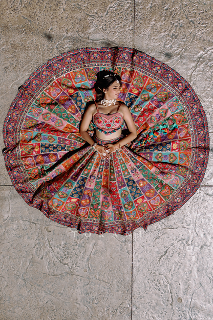 Aishwarya Lande in our Custom Dil Rang Nalini Lehenga Set