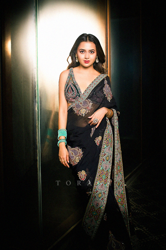 Tejasswi Prakash in our Dil Shaad Rubeka Saree Set