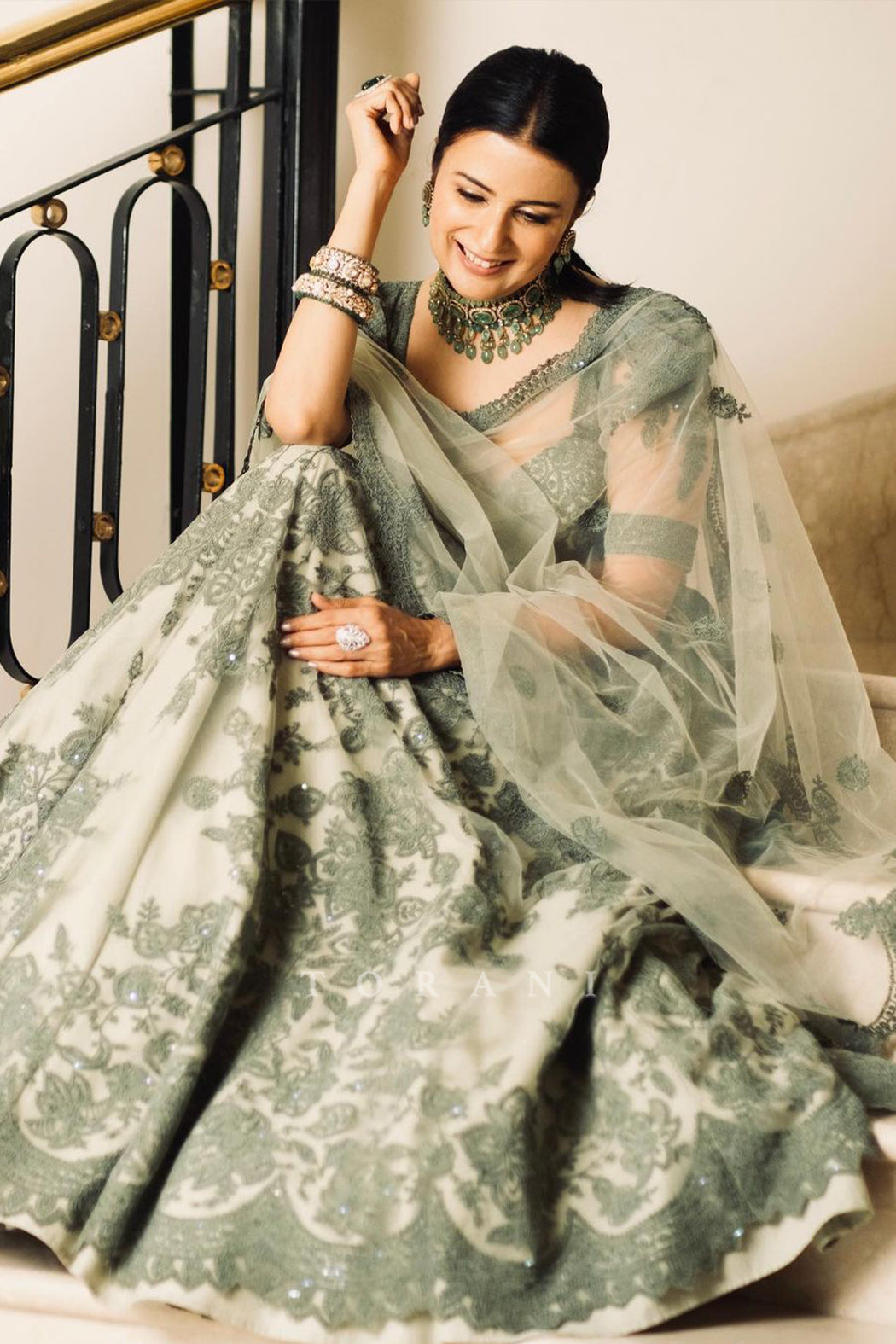 Divya Kapoor Gurwara in our Jaituni Hansini Lehenga Set