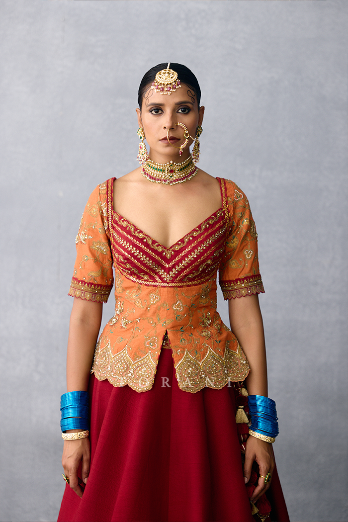Saroja Gerua Shreeja Blouse
