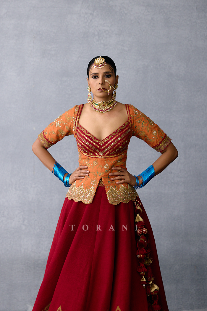 Saroja Gerua Shreeja Blouse