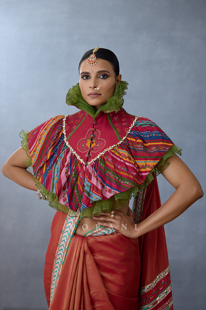 Dil Surkh Layla Neck Cape