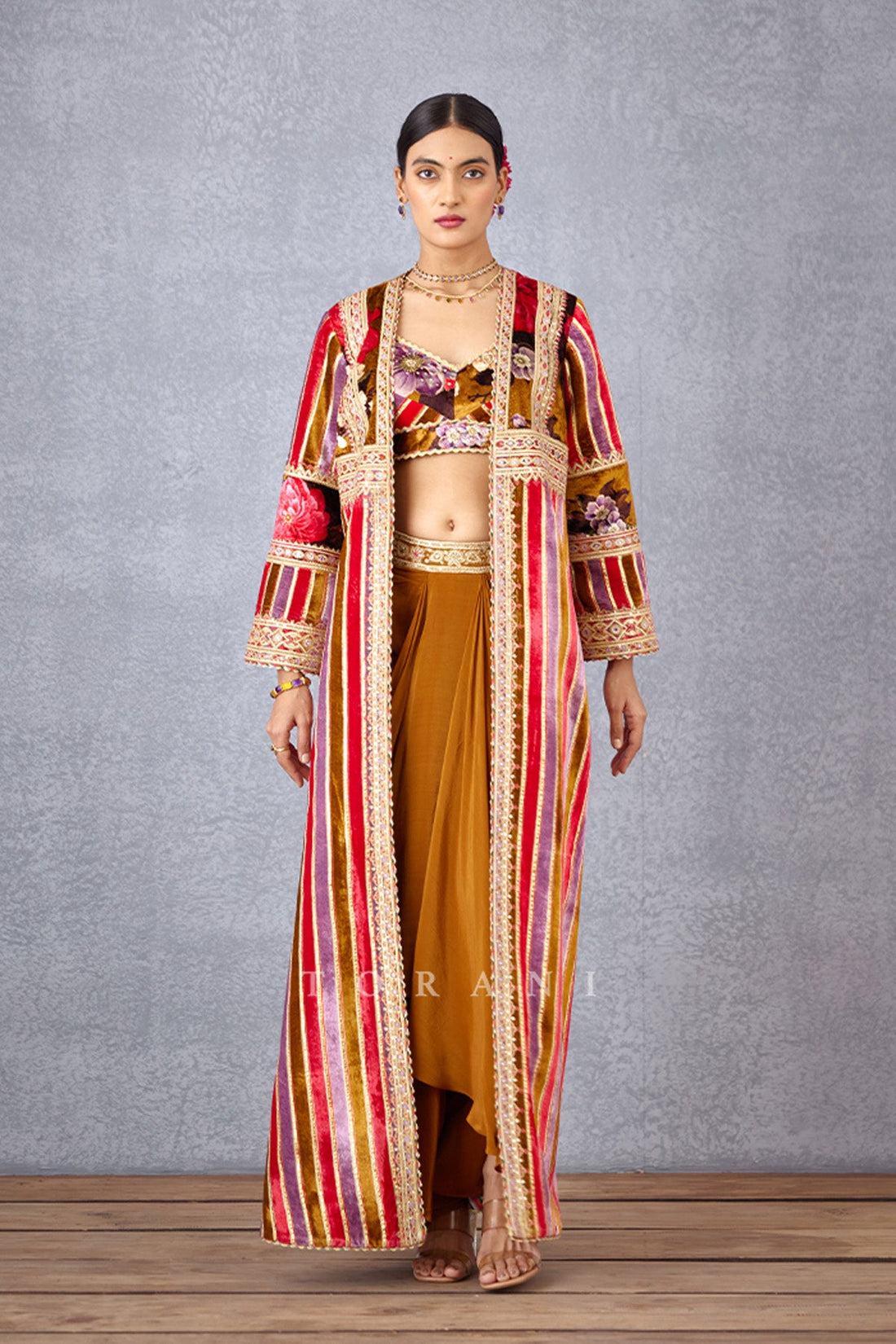 Ochre Yellow Aftaabi Adilah Choga Set