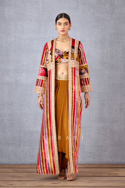 Ochre Yellow Aftaabi Adilah Choga Set
