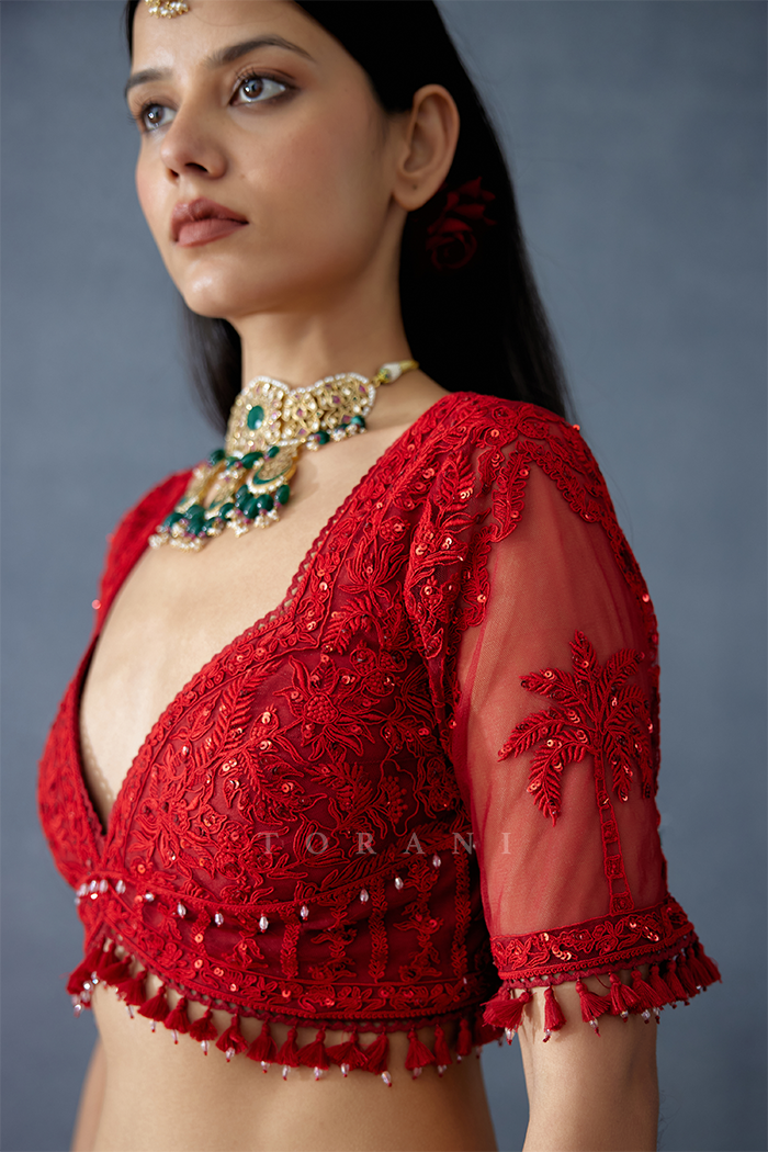 Gulmohar Pankhuri Blouse