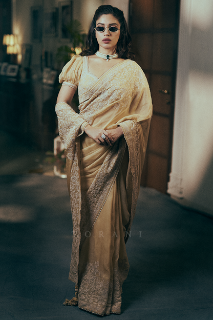 Bhumi Pednekar in our Mradu Haimanti Saree Set