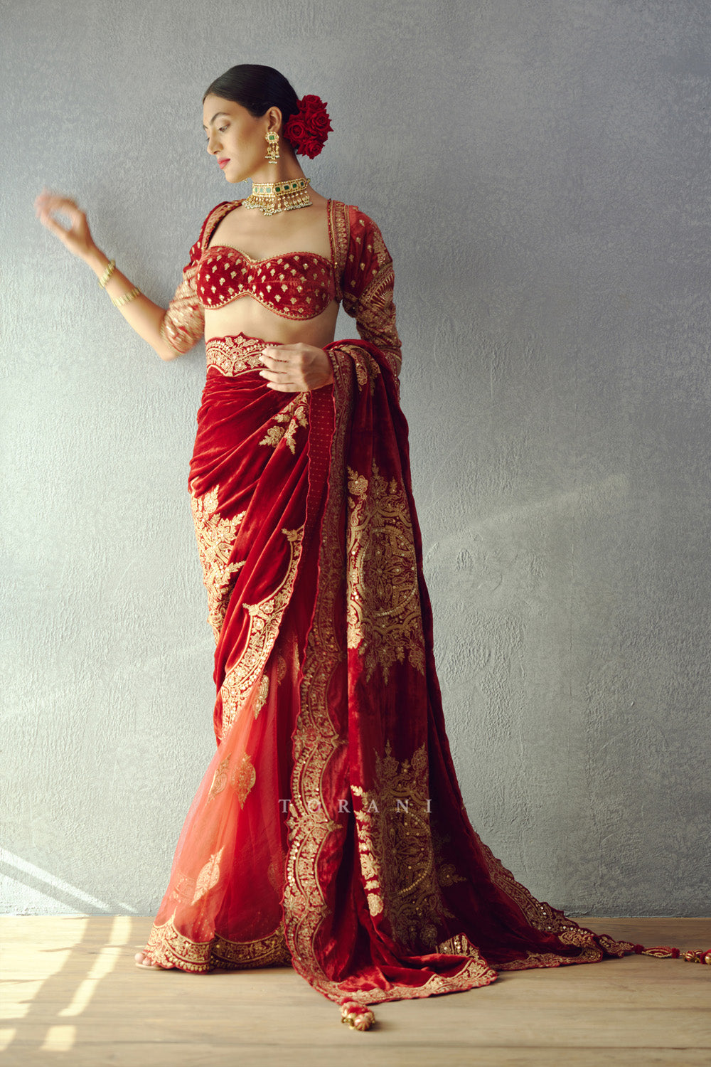 Sindoori Makhmal Yuvani Saree