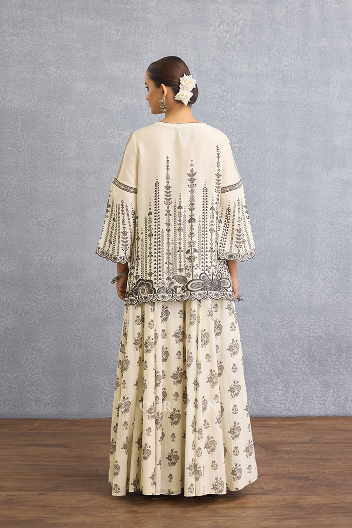 Kalamkari Ajanta Gharara Set