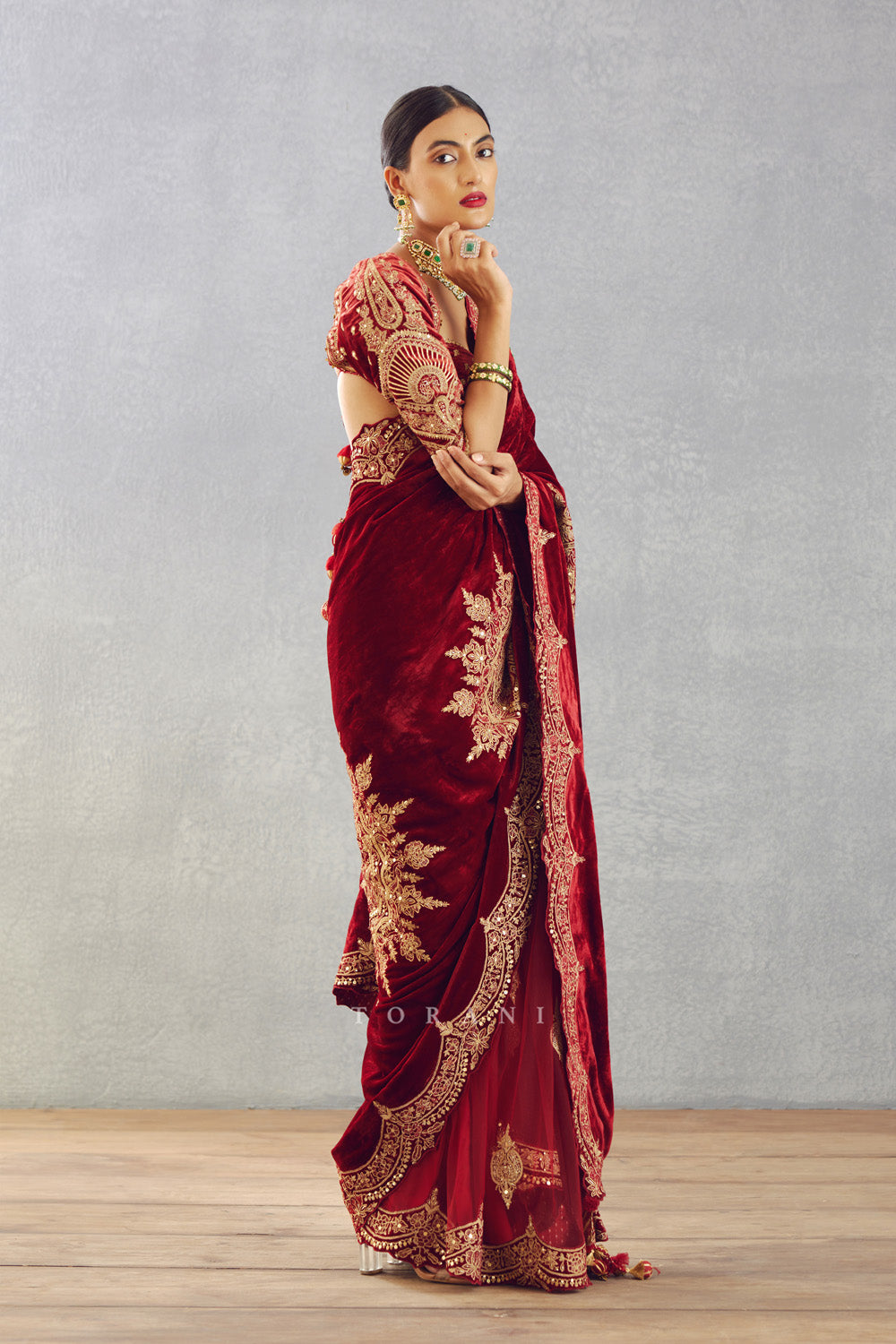 Sindoori Makhmal Yuvani Saree