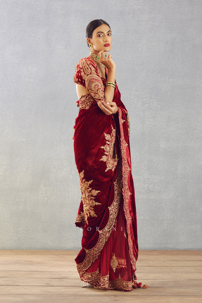 Sindoori Makhmal Yuvani Saree