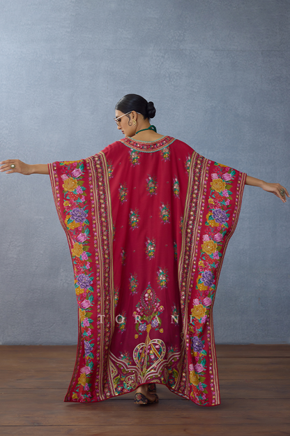 Dil Surkh Sanaz Kaftan Set