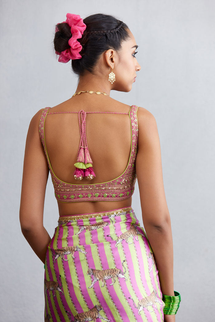 Designer sleeveless blouses by Torani India