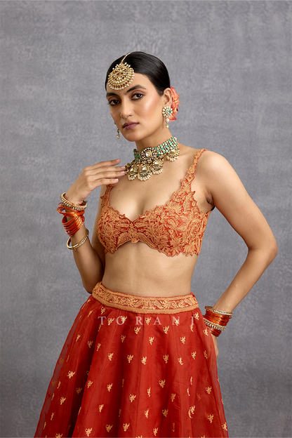 Kunkumi Avani Lehenga Set