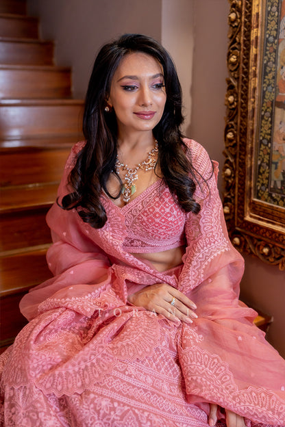 Chandni Shah in our Custom Gulaab Lehenga Set