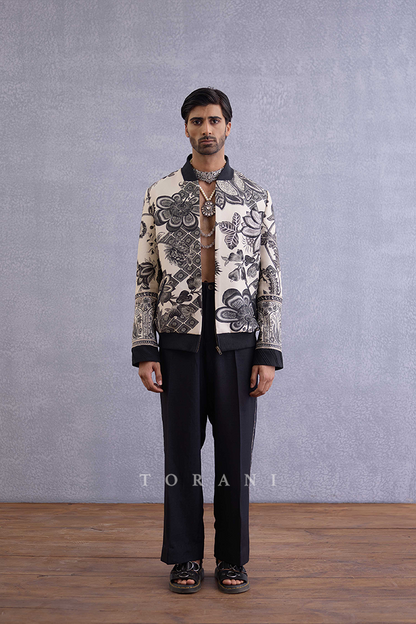 Kalamkari Darshit Bomber Jacket Set