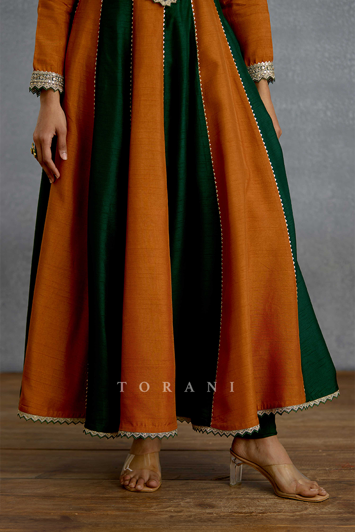 Nooran Sabz Lehar Anarkali Set
