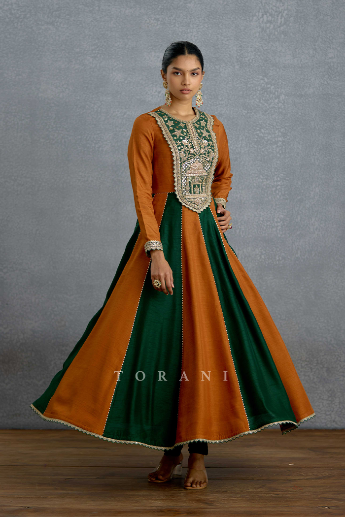 Nooran Sabz Lehar Anarkali Set