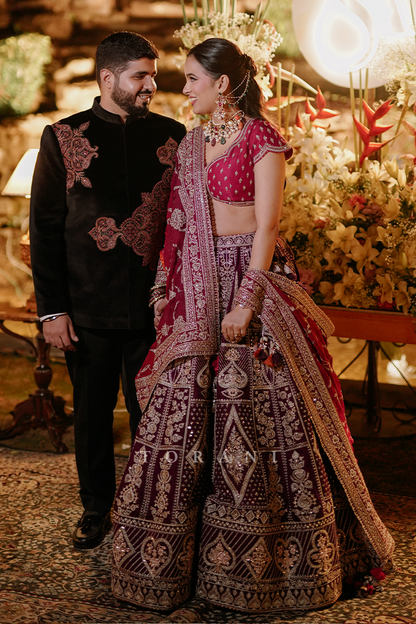 Aina in our Raasleela Shyama Lehenga Choli Set