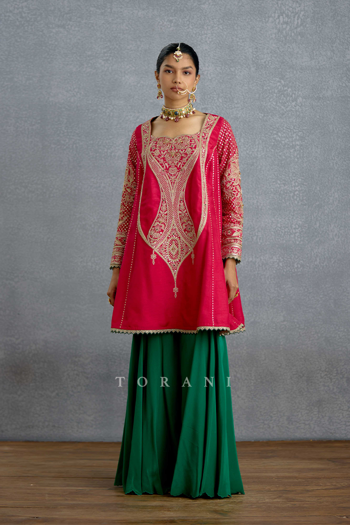Dilkash Zamrud Sharara Set