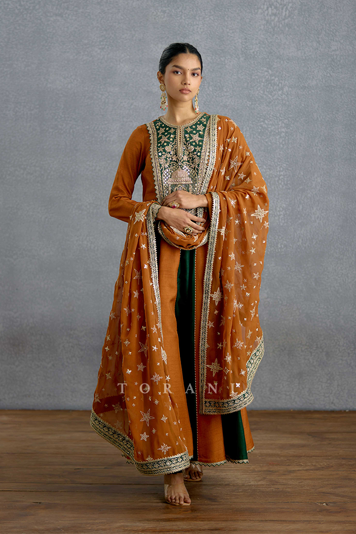 Nooran Sabz Lehar Anarkali Set