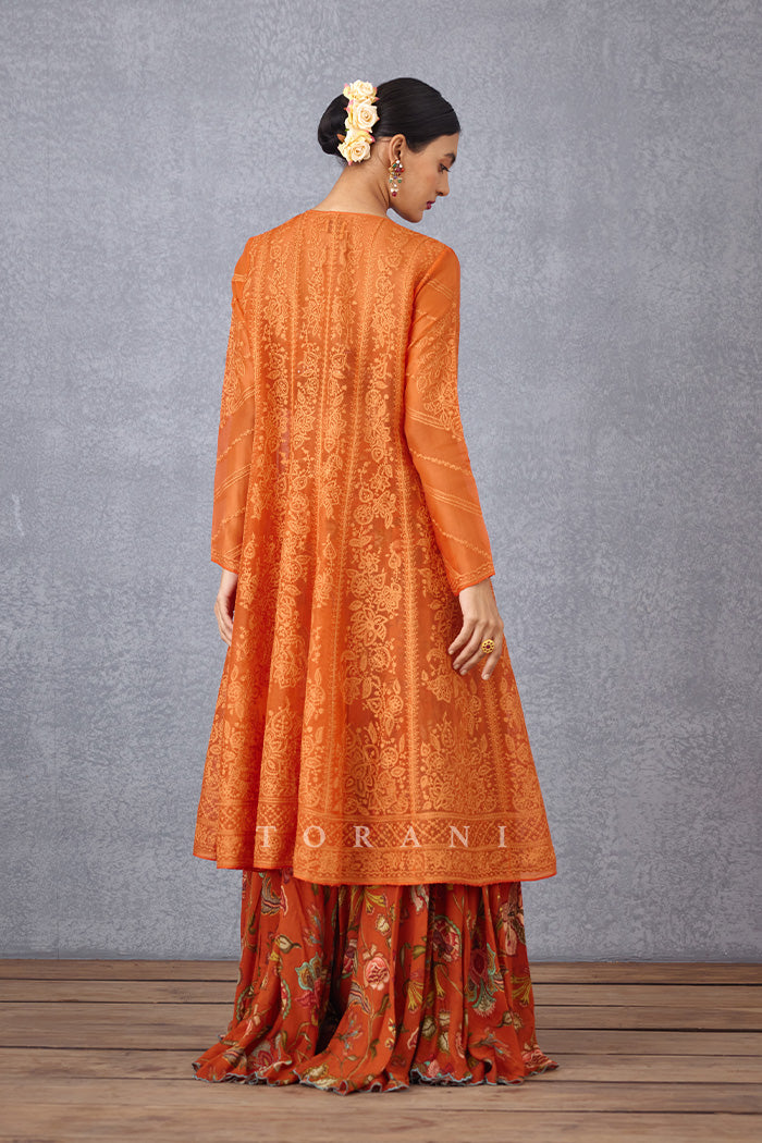 Narangi Paavni Cape Set