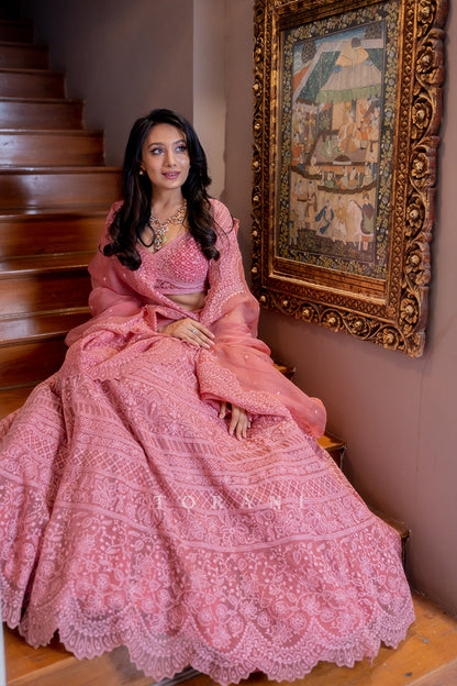 Chandni Shah in our Custom Gulaab Lehenga Set