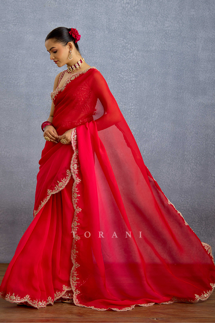 Malka Aab-e-Gulaab Ombre Saree