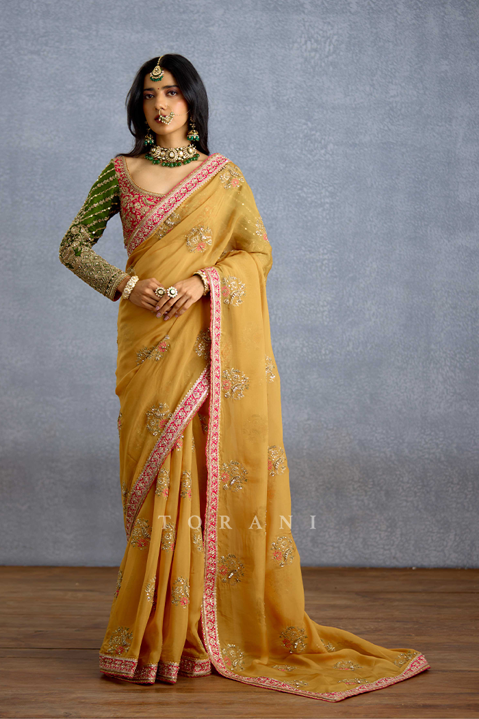 Naargis Zard Naureen Saree