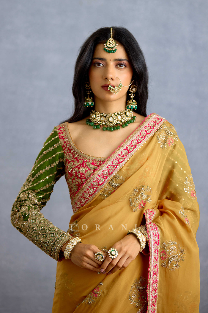 Naargis Zard Naureen Saree