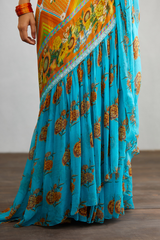 Torani's digital printed draped saree 