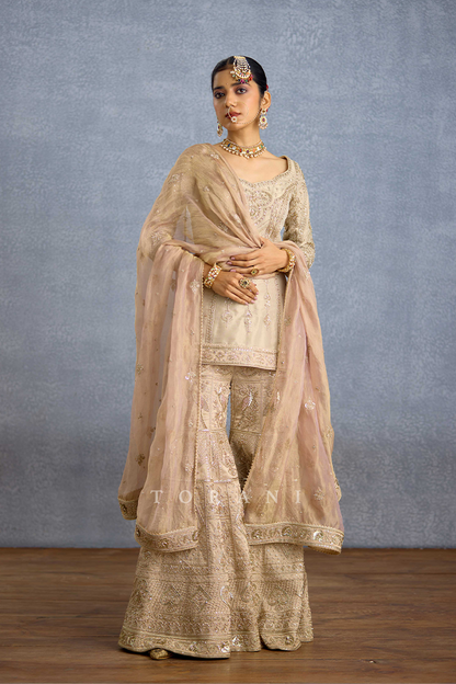 Zard Noor Malka Gharara Set