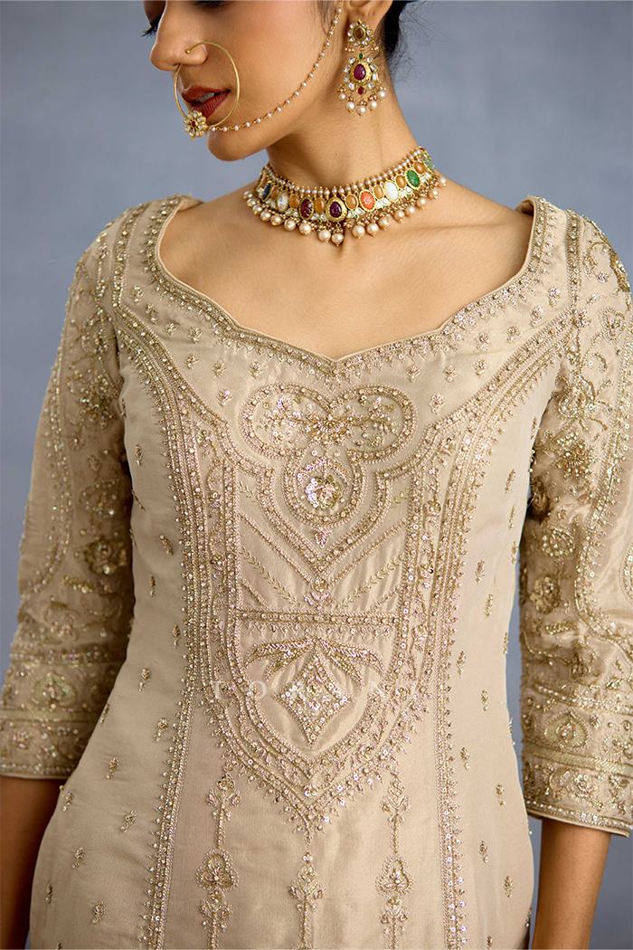 Zard Noor Malka Gharara Set