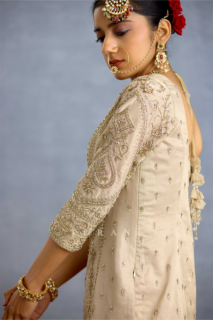 Zard Noor Malka Gharara Set