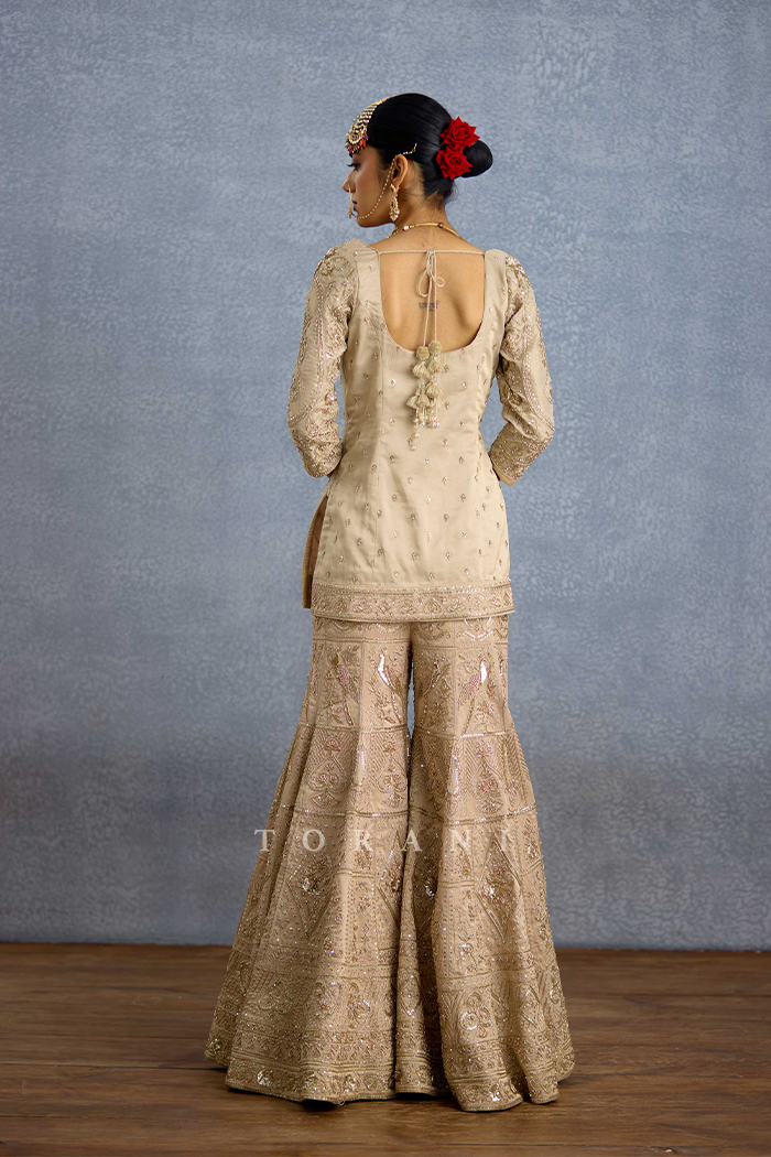 Zard Noor Malka Gharara Set