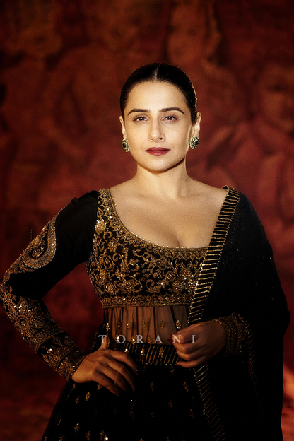 Vidya Balan in our Bhadra Raazi Anarkali Set