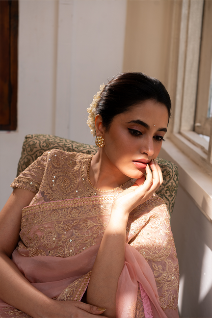 Priyanka Mohan in our Gul-Mohar Yashoda Saree Set