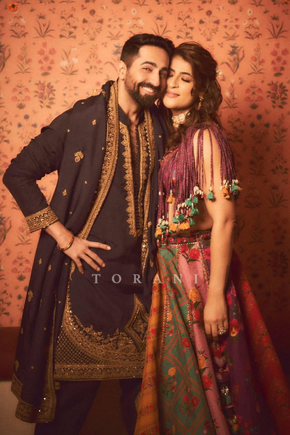 Ayushmann Khurrana and Tahira Kashyap in our Behare Kusha Set