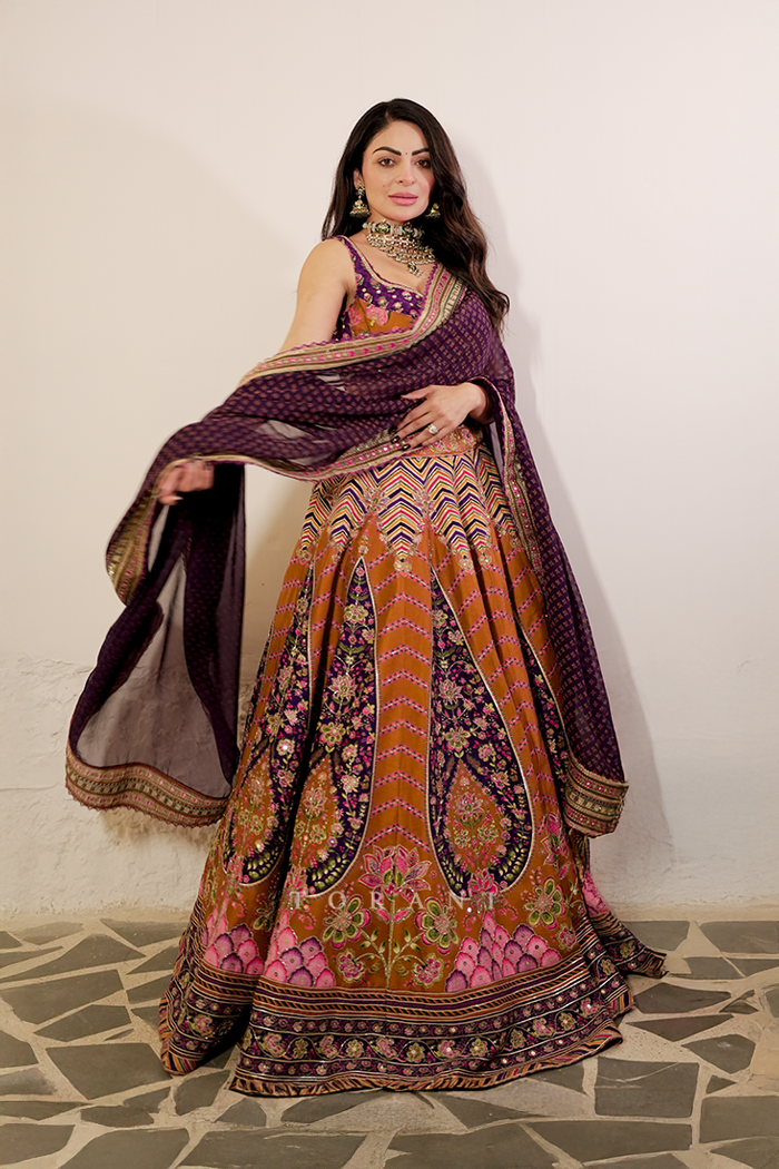 Neeru Bajwa in our Komudika Kaavya Lehenga Set