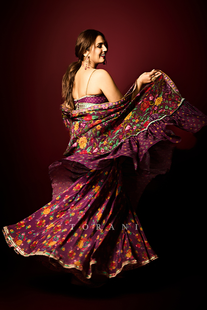 Huma Qureshi in our Dil Kusha Anamari Cape Set