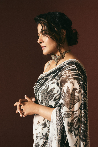 Kajol Devgan in our Kalamkari Pravya Imara Saree Set
