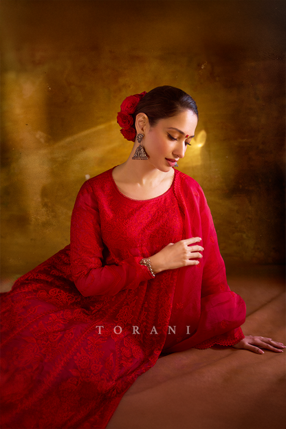 Tamannaah Bhatia in our Dil Surkh Kiran Anarkali Set