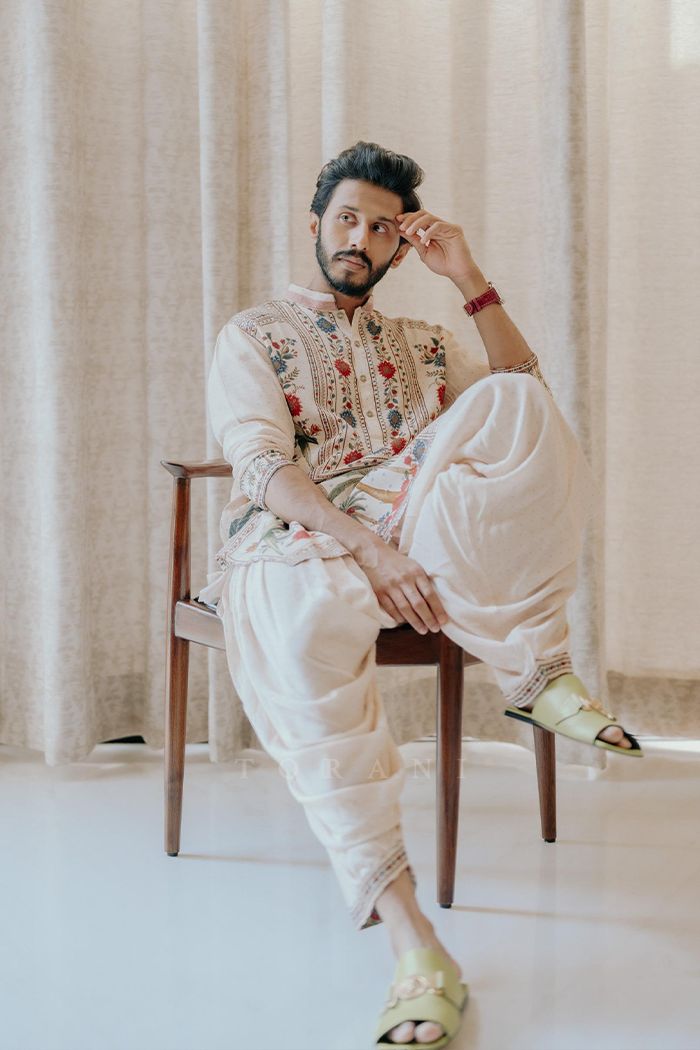 Ruthwik Reddy in our Badami Ashfaq Kurta Set